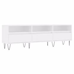 vidaXL TV Cabinet TV Unit Sideboard Media Unit TV Stand White Engineered Wood