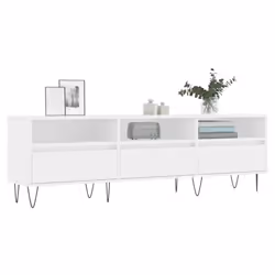 vidaXL TV Cabinet TV Unit Sideboard Media Unit TV Stand White Engineered Wood