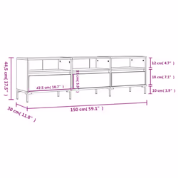 vidaXL TV Cabinet TV Unit Sideboard Media Unit TV Stand White Engineered Wood - Additional view 10