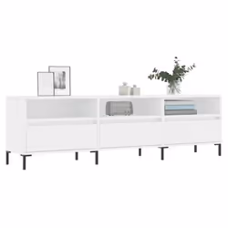 vidaXL TV Cabinet TV Unit Sideboard Media Unit TV Stand White Engineered Wood