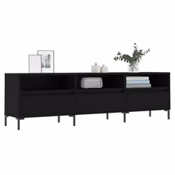 vidaXL TV Cabinet TV Unit Sideboard Media Unit TV Stand Black Engineered Wood