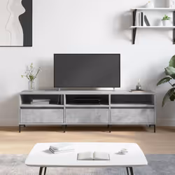 vidaXL TV Cabinet TV Unit Media Cabinet TV Stand Concrete Grey Engineered Wood