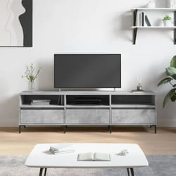 vidaXL TV Cabinet TV Unit Media Cabinet TV Stand Concrete Grey Engineered Wood