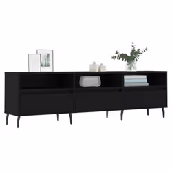 vidaXL TV Cabinet TV Unit Sideboard Media Unit TV Stand Black Engineered Wood