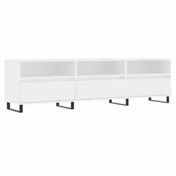 vidaXL TV Cabinet TV Unit Sideboard Media Unit TV Stand White Engineered Wood