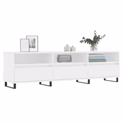 vidaXL TV Cabinet TV Unit Sideboard Media Unit TV Stand White Engineered Wood
