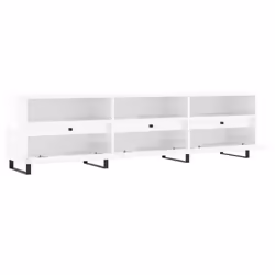vidaXL TV Cabinet TV Unit Sideboard TV Stand High Gloss White Engineered Wood - Additional view 5