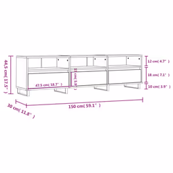 vidaXL TV Cabinet TV Unit Media Cabinet TV Stand Engineered Wood - sonoma oak