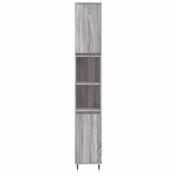 vidaXL Bathroom Cabinet Vanity Unit Highboard Grey Sonoma Engineered Wood - grey sonoma - Additional view 4