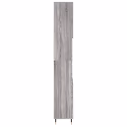 vidaXL Bathroom Cabinet Vanity Unit Highboard Grey Sonoma Engineered Wood - grey sonoma - Additional view 6