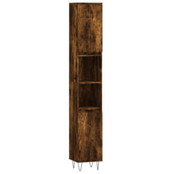vidaXL Bathroom Cabinet Vanity Unit Storage Cabinet Cupboard Engineered Wood - smoked oak
