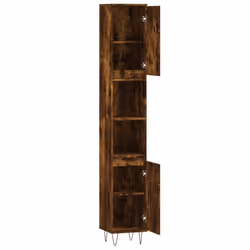 vidaXL Bathroom Cabinet Vanity Unit Storage Cabinet Cupboard Engineered Wood - smoked oak - Additional view 5