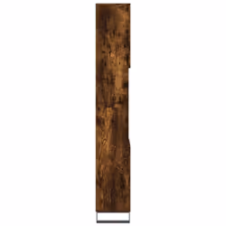 vidaXL Bathroom Cabinet Vanity Unit Highboard Cupboard White Engineered Wood - smoked oak - Additional view 6
