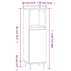vidaXL Bathroom Cabinet Vanity Unit Highboard Cupboard White Engineered Wood