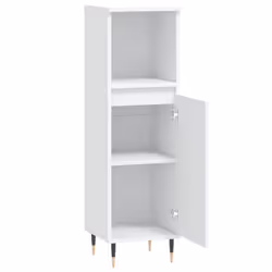 vidaXL Bathroom Cabinet Vanity Unit Highboard Cupboard White Engineered Wood - Additional view 5