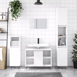 VidaXL 831556, White, Wood, 300 mm, 300 mm, 1000 mm, 10 cm