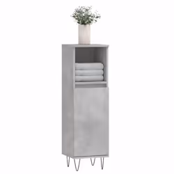 vidaXL Bathroom Cabinet Vanity Unit Storage Cabinet Cupboard Engineered Wood - concrete grey - Additional view 2