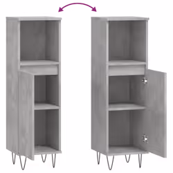 vidaXL Bathroom Cabinet Vanity Unit Storage Cabinet Cupboard Engineered Wood - concrete grey - Additional view 8
