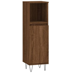 vidaXL Bathroom Cabinet Vanity Unit Storage Cabinet Cupboard Engineered Wood - brown oak