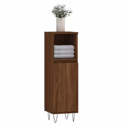 vidaXL Bathroom Cabinet Vanity Unit Storage Cabinet Cupboard Engineered Wood - brown oak