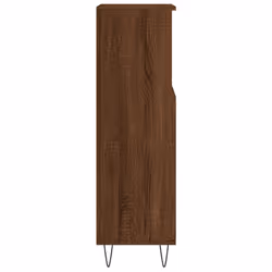 vidaXL Bathroom Cabinet Vanity Unit Storage Cabinet Cupboard Engineered Wood - brown oak - Additional view 6