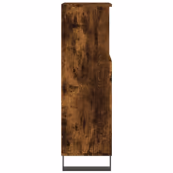 vidaXL Bathroom Cabinet Vanity Unit Cupboard Concrete Grey Engineered Wood - smoked oak - Additional view 6
