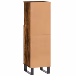 vidaXL Bathroom Cabinet Vanity Unit Cupboard Concrete Grey Engineered Wood - smoked oak - Additional view 7