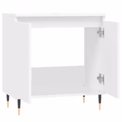 vidaXL Bathroom Cabinet Vanity Unit Cupboard High Gloss White Engineered Wood - white - Additional view 3