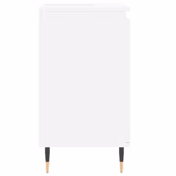 vidaXL Bathroom Cabinet Vanity Unit Cupboard High Gloss White Engineered Wood - white - Additional view 4