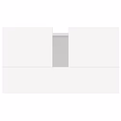 vidaXL Bathroom Cabinet Vanity Unit Cupboard High Gloss White Engineered Wood - white - Additional view 6