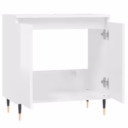 vidaXL Bathroom Cabinet Vanity Unit Cupboard High Gloss White Engineered Wood - Additional view 3