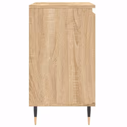 vidaXL Bathroom Cabinet Vanity Unit Cupboard High Gloss White Engineered Wood - sonoma oak - Additional view 5