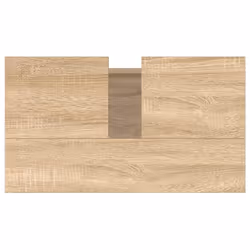 vidaXL Bathroom Cabinet Vanity Unit Cupboard High Gloss White Engineered Wood - sonoma oak - Additional view 7