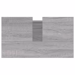 vidaXL Bathroom Cabinet Vanity Unit Cupboard High Gloss White Engineered Wood - grey sonoma - Additional view 6