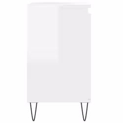 vidaXL Bathroom Cabinet Vanity Unit Highboard Cupboard White Engineered Wood - high gloss white - Additional view 5