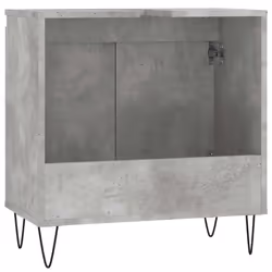 vidaXL Bathroom Cabinet Vanity Unit Highboard Cupboard White Engineered Wood - concrete grey - Additional view 6