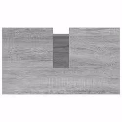 vidaXL Bathroom Cabinet Vanity Unit Highboard Cupboard White Engineered Wood - grey sonoma - Additional view 6
