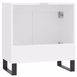 vidaXL Bathroom Cabinet Vanity Unit Storage Cabinet Brown Oak Engineered Wood - white - Additional view 6