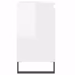 vidaXL Bathroom Cabinet Vanity Unit Storage Cabinet Brown Oak Engineered Wood - high gloss white - Additional view 4