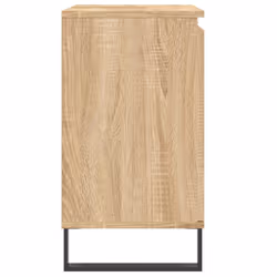 vidaXL Bathroom Cabinet Vanity Unit Storage Cabinet Brown Oak Engineered Wood - sonoma oak - Additional view 4