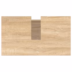 vidaXL Bathroom Cabinet Vanity Unit Storage Cabinet Brown Oak Engineered Wood - sonoma oak - Additional view 7