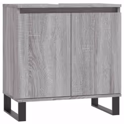 vidaXL Bathroom Cabinet Vanity Unit Storage Cabinet Brown Oak Engineered Wood - grey sonoma