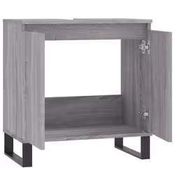 vidaXL Bathroom Cabinet Vanity Unit Storage Cabinet Brown Oak Engineered Wood - grey sonoma - Additional view 4