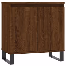 vidaXL Bathroom Cabinet Vanity Unit Storage Cabinet Brown Oak Engineered Wood