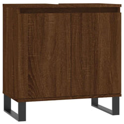 vidaXL Bathroom Cabinet Vanity Unit Storage Cabinet Brown Oak Engineered Wood