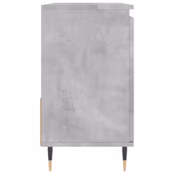 vidaXL Bathroom Cabinet Vanity Unit Highboard Cupboard Black Engineered Wood - concrete grey - Additional view 5
