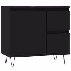 VidaXL 831605, Black, Wood, 650 mm, 330 mm, 600 mm, 10 cm