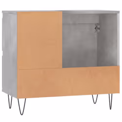 vidaXL Bathroom Cabinet Vanity Unit Highboard Cupboard White Engineered Wood - concrete grey - Additional view 6