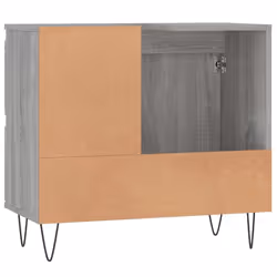 vidaXL Bathroom Cabinet Vanity Unit Highboard Cupboard White Engineered Wood - grey sonoma - Additional view 6