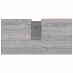vidaXL Bathroom Cabinet Vanity Unit Highboard Cupboard White Engineered Wood - grey sonoma - Additional view 7